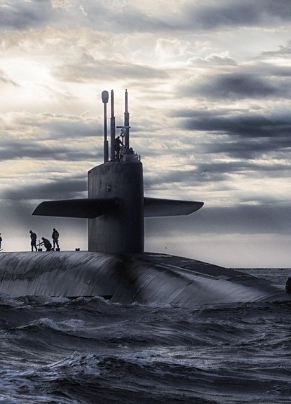 Submarine at sea